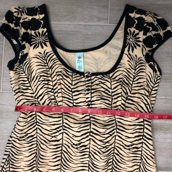 Free People Zebra Flower Pattern Cotton Dress - Picture 6 of 6